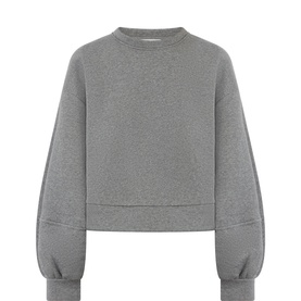 Lorelie Sleeve Logo Boxy Sweatshirt