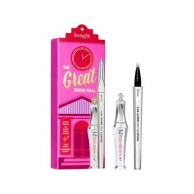 Benefit The Great Brow Hall Eyebrow Pen & 24Hr Brow Setter Duo Gift Set with pink gift box packaging
