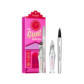 Benefit The Great Brow Hall Eyebrow Pen & 24Hr Brow Setter Duo Gift Set with pink gift box packaging