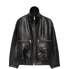 Elisa Leather Bomber Jacket