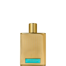 Victoria Beckham Portofino '97 Extrait de Parfum in ribbed gold bottle with turquoise label and gold cap