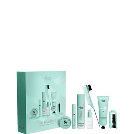 The Smooth Company The Headliner Gift Set containing 8 hair care products in mint green packaging