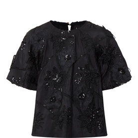 Renee Sequin Embroidered Blouse