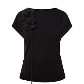 Simone 3D Floral Appliqu&eacute; Blouse