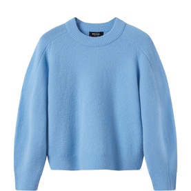 Curved Hem Knitted Sweater