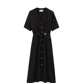Parisa Drawstring Flared Dress