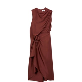 Mabel Frill Detail Draped Flared Dress
