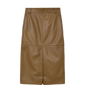 Milly Leather Pencil Skirt