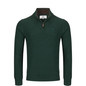 Liam Wolfhound Logo Quarter Zip Sweater
