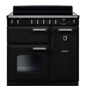 90cm Induction Range Cooker Black & Chrome