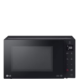 LG NeoChef 23L 1000W Smart Inverter Microwave Oven with Grill in black, featuring digital display and touch control panel