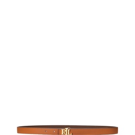 Logo Reversible Leather Skinny Belt