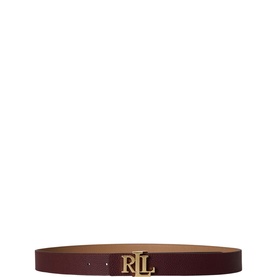 Logo Reversible Pebbled Leather Belt
