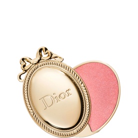 Dior M&eacute;daillon Lip Balm Limited Edition, heart-shaped compact with gold medallion lid and pink balm pan