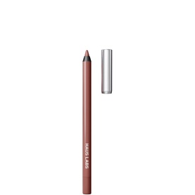 Haus Labs The Edge Long-Lasting Shaping Lip Liner in Antique Lace, a nude-rose pencil with silver cap, shown uncapped.