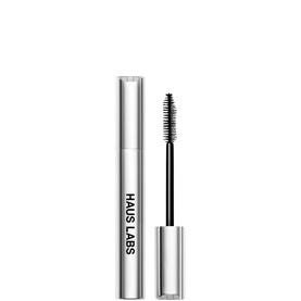 Haus Labs B Structural Volumizing + Lengthening Mascara in Black, silver tube with wand applicator shown