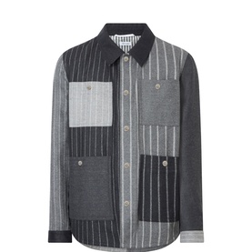 Flannel Funmix Striped Utility Overshirt