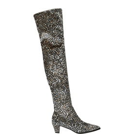 Bloomsbury Leopard Over The Knee Boots