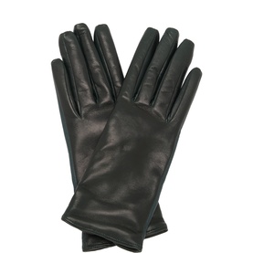 Gala Gloves forest green nappa leather gloves with cashmere and wool blend lining, smooth finish, five-finger style