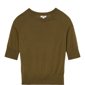 Suzzie Ribbed Trim Knitted Top