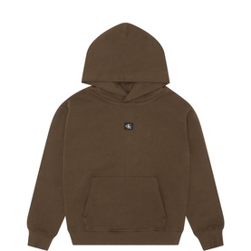 Calvin Klein children's Wren hoodie in cotton, featuring kangaroo pocket and small logo badge at chest