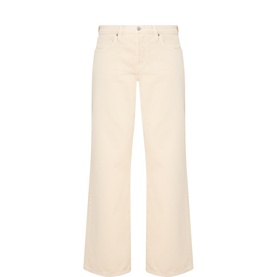 FRAME DENIM Wide Leg Jeans in cappuccino, high-rise cut, wide leg silhouette, five-pocket style in 100% cotton denim