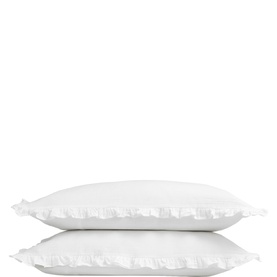 Retreat Ruffle Oxford Pillowcase Pair White