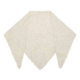 American Vintage triangular scarf in Polaire Chine, fluffy alpaca-blend fabric with pointed hem detail