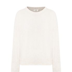 American Vintage knitwear in Mastic Chine, relaxed crew neck silhouette with dropped shoulders and long sleeves