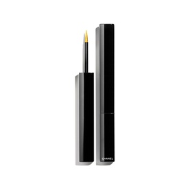 Chanel eye liner pen in black with gold-tipped fine brush applicator, cap displayed alongside