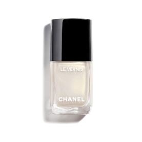 Chanel Le Vernis nail varnish in sheer white pearl, black cap, single bottle