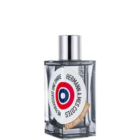 Etat Libre d'Orange Hermann &agrave; Mes C&ocirc;t&eacute;s Me Paraissait Une Ombre EDP in clear glass bottle with silver cap and circular logo detail.