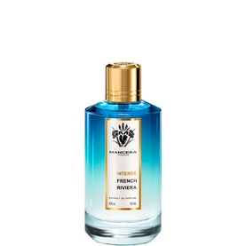 Mancera Intense French Riviera Extrait de Parfum in blue gradient glass bottle with gold cap, 60ml