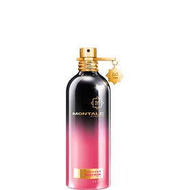 Montale EDP in tall black and pink ombre bottle with gold cap and accents, spray format