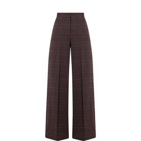 Emiro Check Wide Leg Trousers