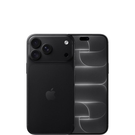 Apple iPhone 18 Pro Max 2TB in Black, showing rear triple-camera system and front display with dynamic wallpaper