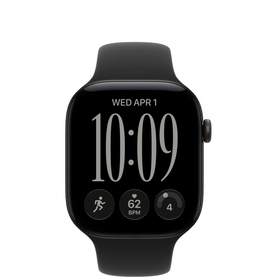 Watch Series 12 GPS 46mm Black Case Black Sport Band M/L