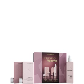 Kevin Murphy Visionary Volume hair care gift set in blush pink packaging with shampoo, conditioner and spray