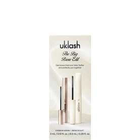 UK Lash The Big Brow Edit skincare set, two-piece collection including eyebrow serum, in gift box packaging