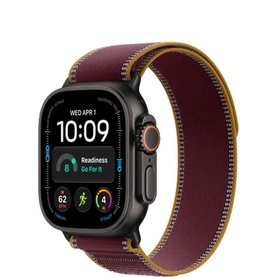 Watch Ultra 4 GPS + Cellular 49mm Black Case Burgundy Trail Loop M/L