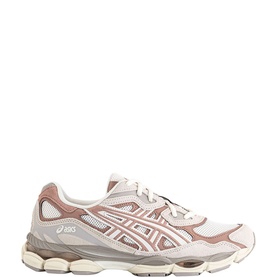 Asics GEL-NYC&trade; Trainers in Cream Umeboshi, lace-up mixed material upper with GEL&trade; inserts, grey overlays and cream rubber sole