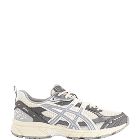 Asics GEL-Nunobiki Trainers in cream and cement grey, layered mesh and synthetic upper, lace-up fastening, rubber sole