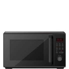 Nordmende 31L Freestanding Microwave in black with digital display, control panel, and rotary dial on right side