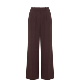 Eva Mid-Rise Wide Leg Trousers