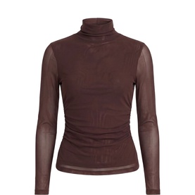 Halston Roll Turtleneck Top