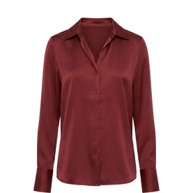 Harvey Notched Satin Shirt