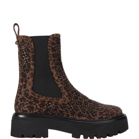 Perforated Printed Chelsea Boots