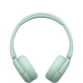 Sony Wireless Headphones in green, over-ear design with padded earcups and adjustable headband