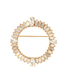 Round Embellished Brooch