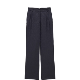 Bash wide-leg tailored trousers in blue, featuring pleat detail at waist and straight-cut leg